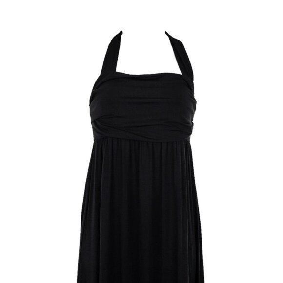 Ingrid & Isabel Womens Black Halter Neck Maxi Maternity Dress Size XS NWT - Picture 2 of 7